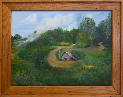 To The Barn by Gloria Weiss-Original Painting  24X18"