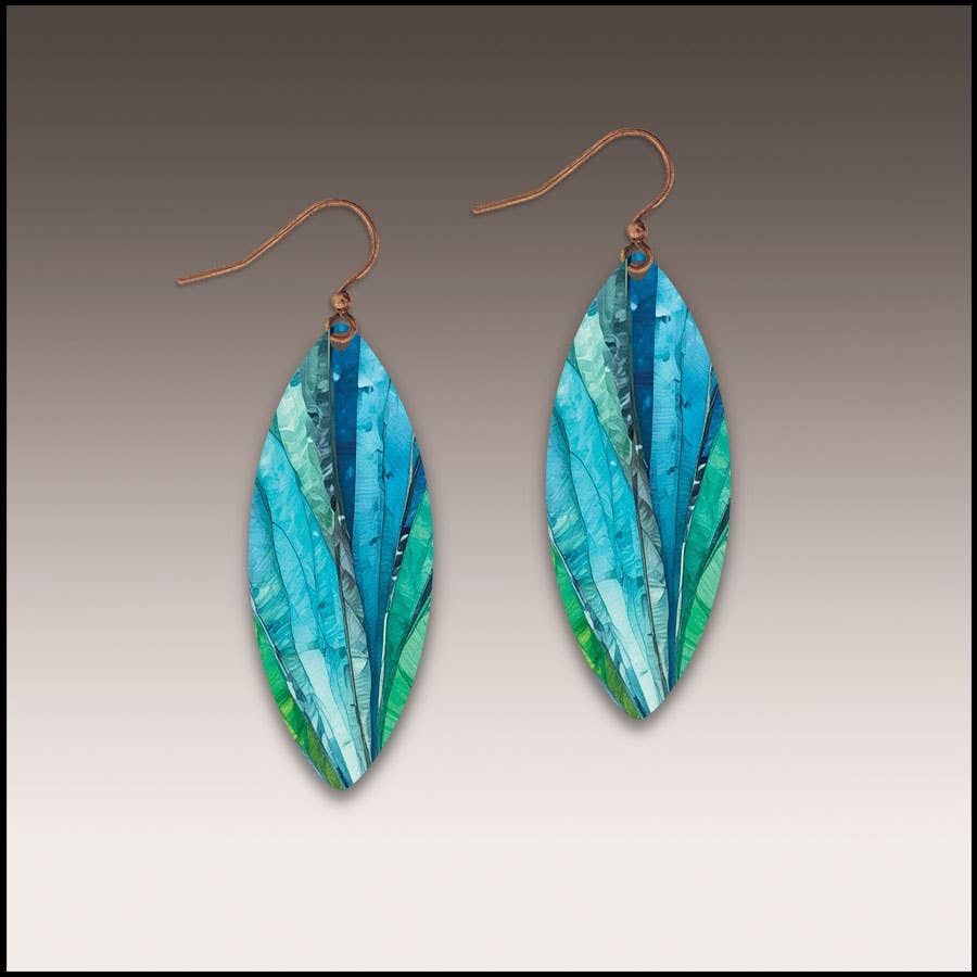 Waterfall Crash Leaf Point Handmade Earrings