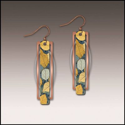 Forest Floor Geometric Metal Accent Earrings