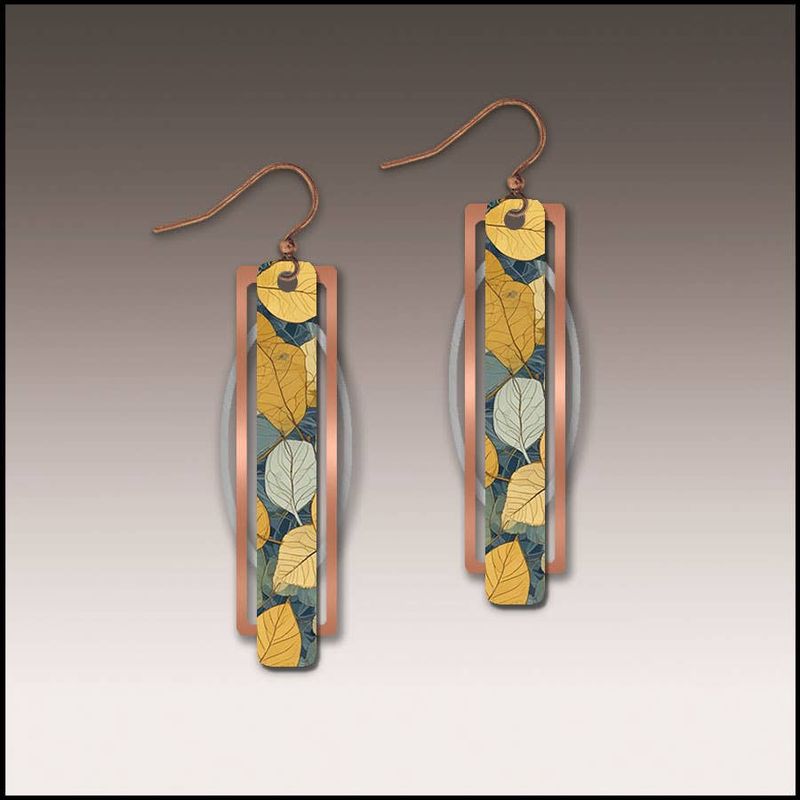 Forest Floor Geometric Metal Accent Earrings