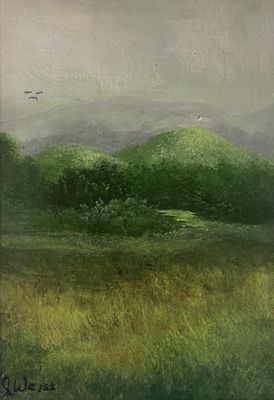 Hills Of Appalachia 1-Original Painting by Gloria Weiss-In Jesus Name Luke 1:37”