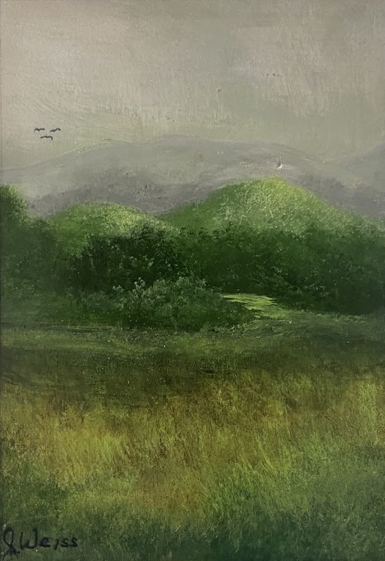 Hills Of Appalachia 1-Original Painting by Gloria Weiss-In Jesus Name Luke 1:37”