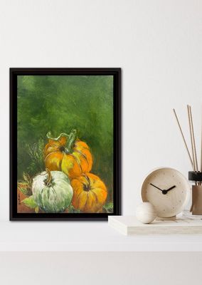 Pumpkin Trio-Original Painting by Gloria Weiss-In Jesus Name Luke 1:37