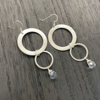 Eva Earrings with crystal drop