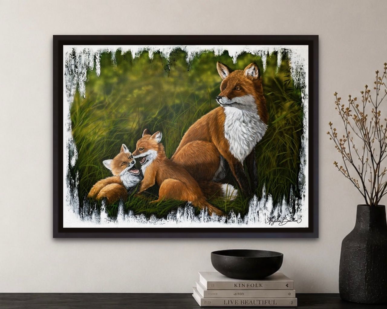 Joyful Play Under Mother's Watch Art Print, Size: 24X18" no mat