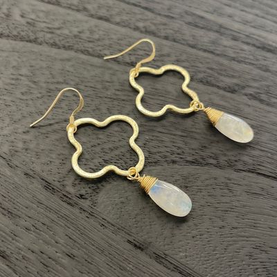 Joy Earrings with crystal drop