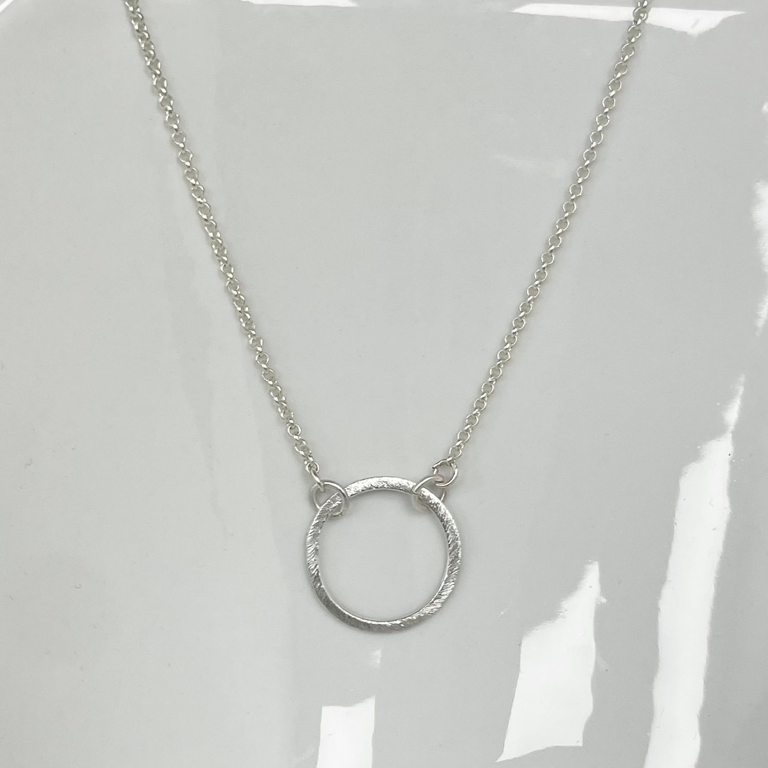 Wholeness Necklace Brushed Silver