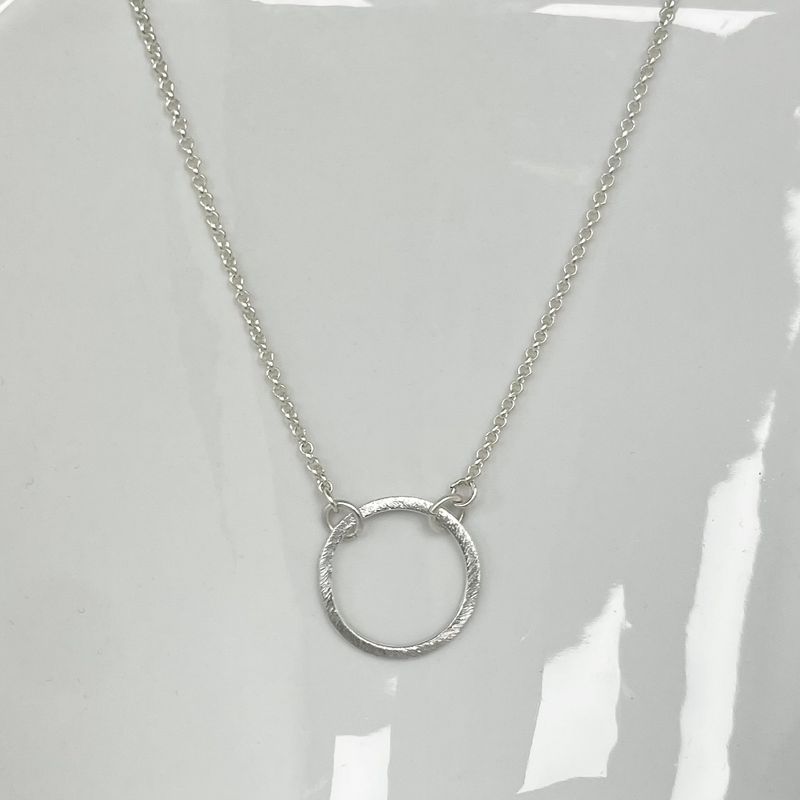 Wholeness Necklace Brushed Silver