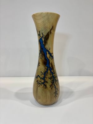 12.25” Magnolia glow in the dark vase by Turned &amp; Burned.