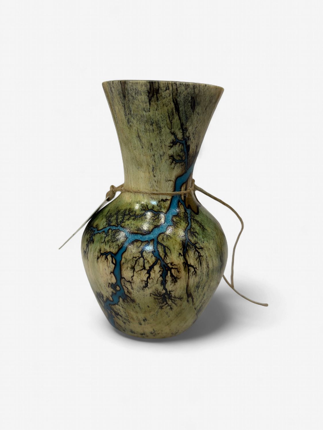 5.75” Maple vase with glow in the dark resin by Turned and Burned.