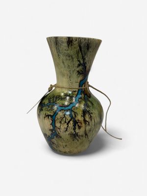 5.75” Maple vase with glow in the dark resin by Turned and Burned.