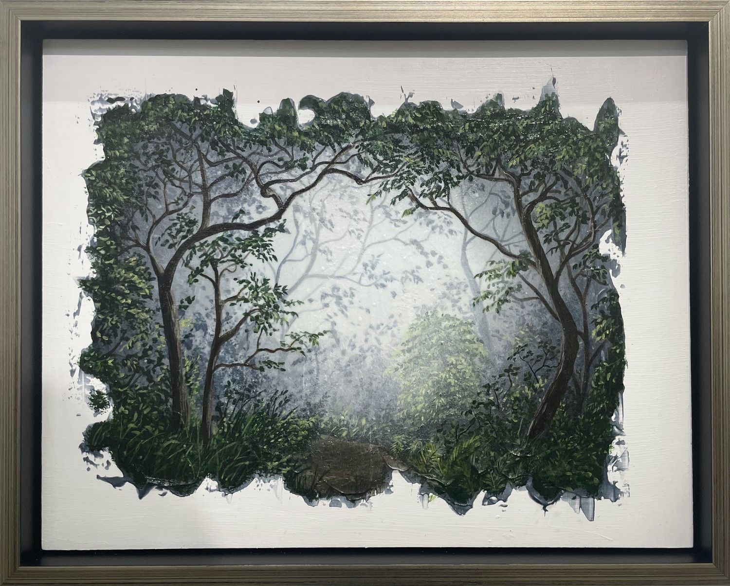 Firefly Forest, 11X14" Original Painting, Glow in the dark