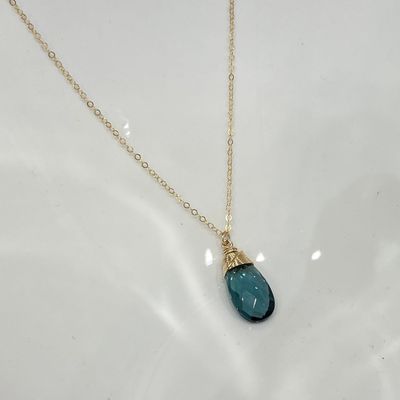 Azure Necklace, London Blue Topaz Gemstone