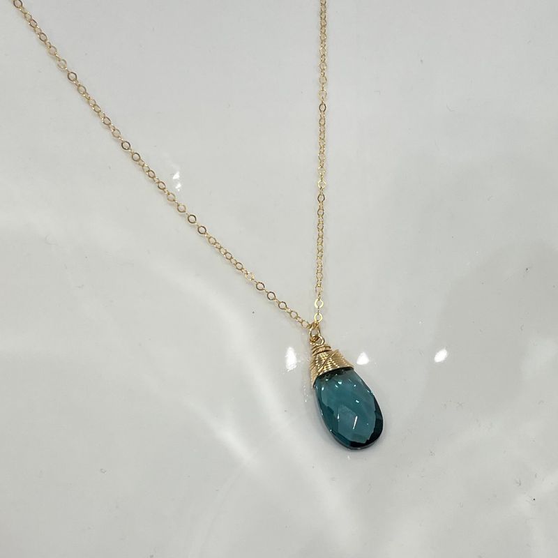 Azure Necklace, London Blue Topaz Gemstone