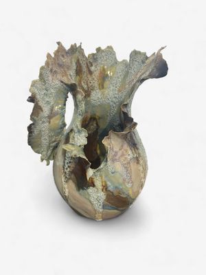 Earthen Bloom Rupture: sculpture by Denyce Fine Art