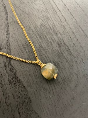 Earth Angel Necklace, Labradorite Drop