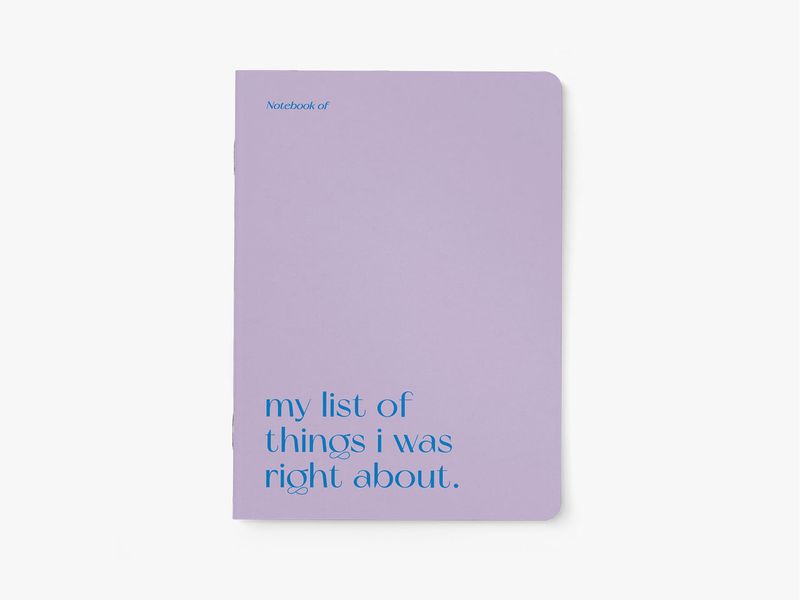 Notebook - Right about