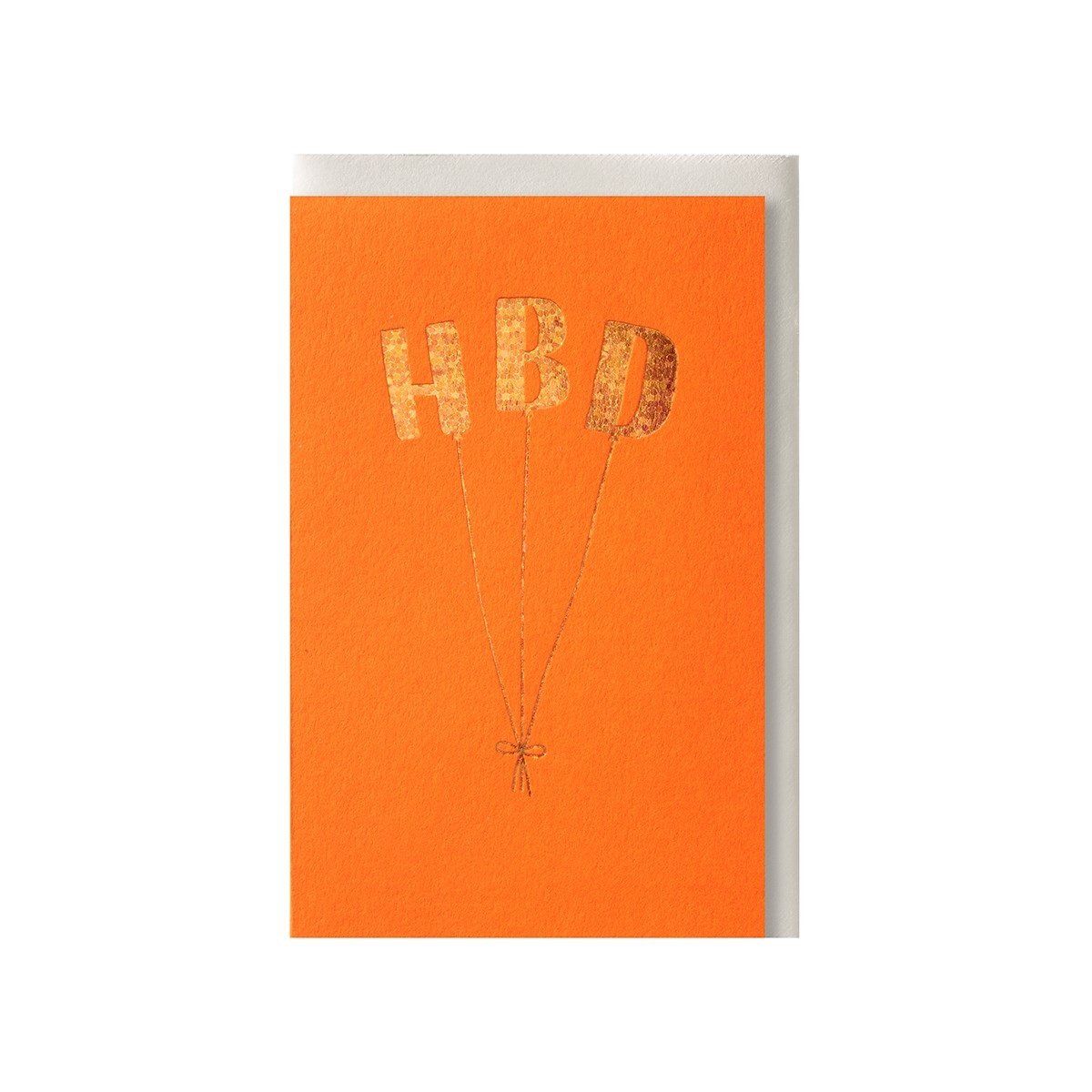 Fluo oranje ballon HBD