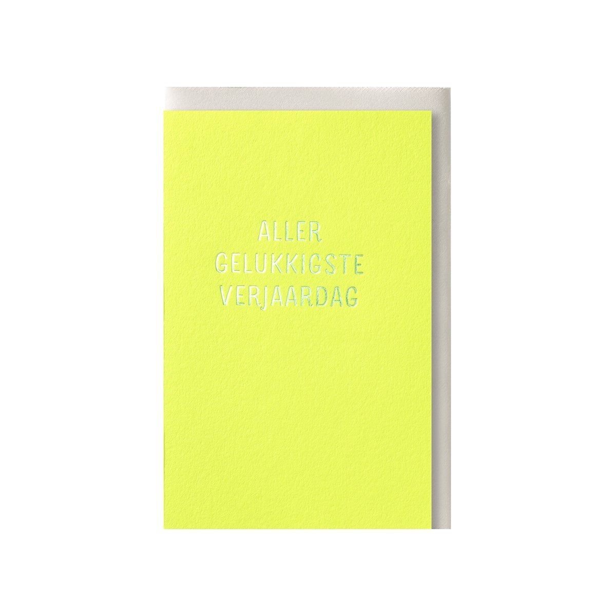 Fluo geel aller gelukkigste verjaardag