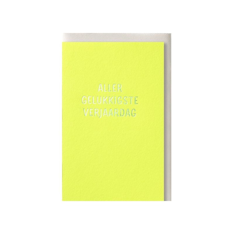 Fluo geel aller gelukkigste verjaardag