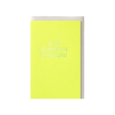 Fluo geel aller gelukkigste verjaardag