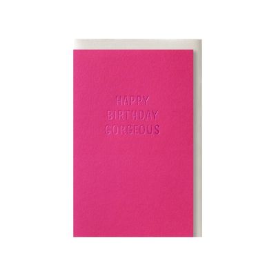Fluo roze happy birthday gorgeous
