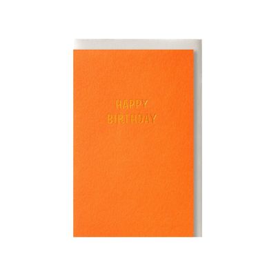 Fluo oranje happy birthday