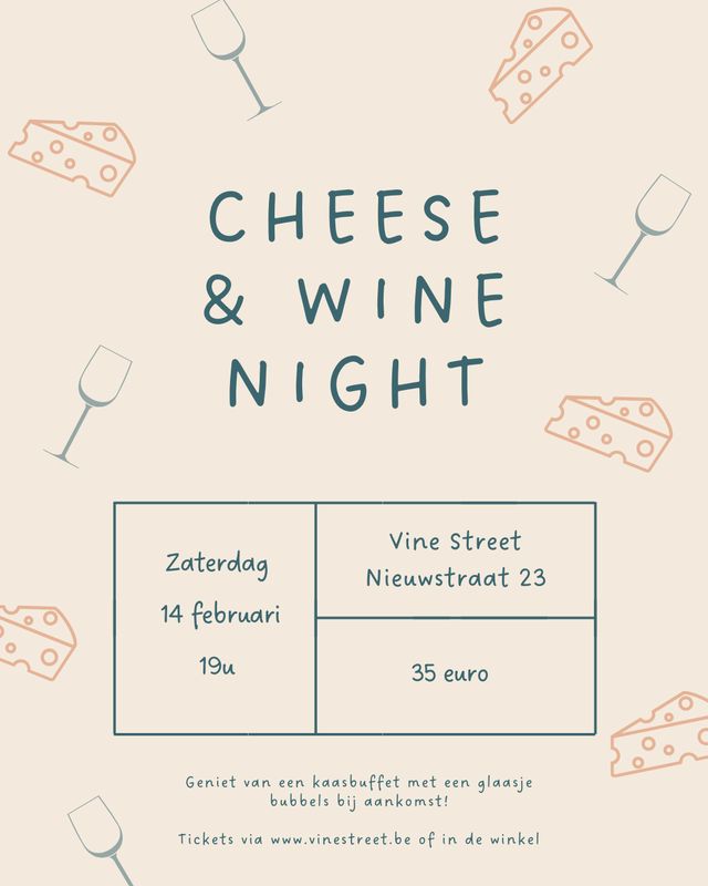 Cheese &amp; Wine Night - 14 februari