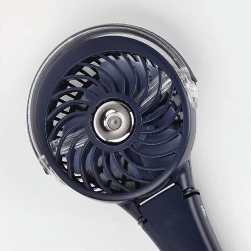 HandFan Colorful Mini Fan USB Charging Fan Water Supply Small Fan Manufacturers Supply, Color: Deep sea blue