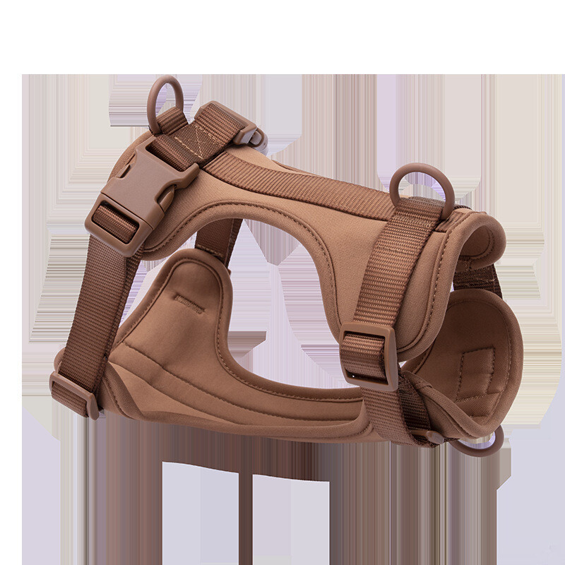 Breathable And Non-constricting Dog Traction Vest Explosion-proof Dog Harness Dog Leash, Color: Coffee, Specifications (length*width): Xs neck circumference 20.3cm-27.9cm*bust circumference 30.5cm-38.1cm
