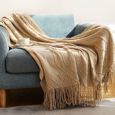 New Knitted Blanket Sofa Blanket Office Air Conditioning Room Blanket Nordic Blanket Shawl Winter Office Nap Blanket