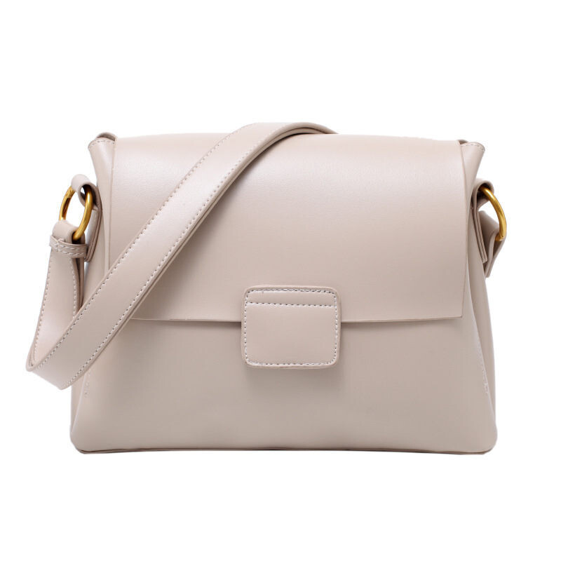Fashion Genuine Leather Bags Women Real Leather Handbag Shoulder Bags Elegant Women Crossbody Messenger Bags, Color: White