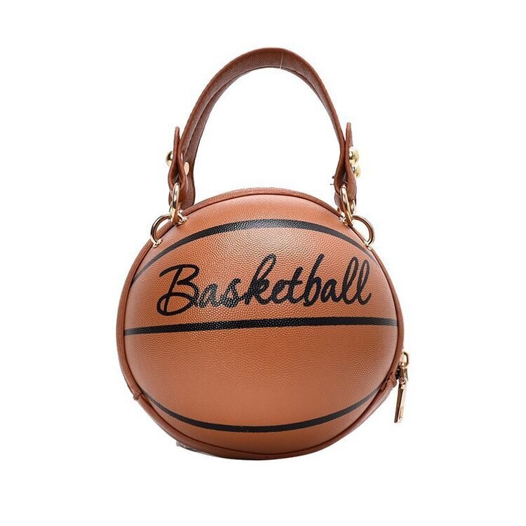 Personalized basketball bag women bag, Color: Light Brown