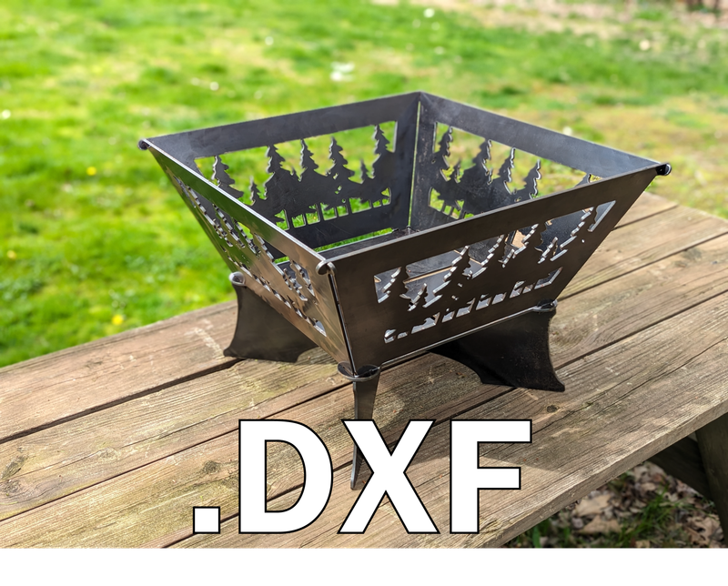 Cut Files for Collapsible Fire Pit, 24&quot;, DXF