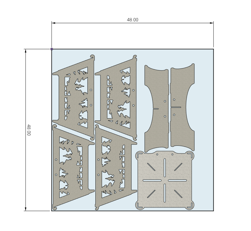 Cut Files for Collapsible Fire Pit, 24&quot;, DXF