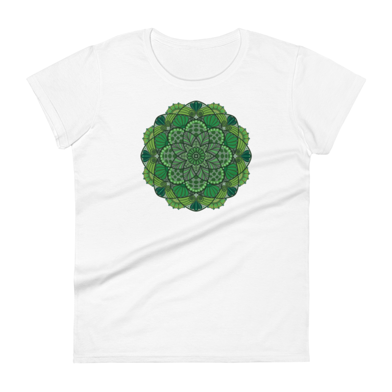 Signature series - Green Mandala Women&#39;s short sleeve t-shirt