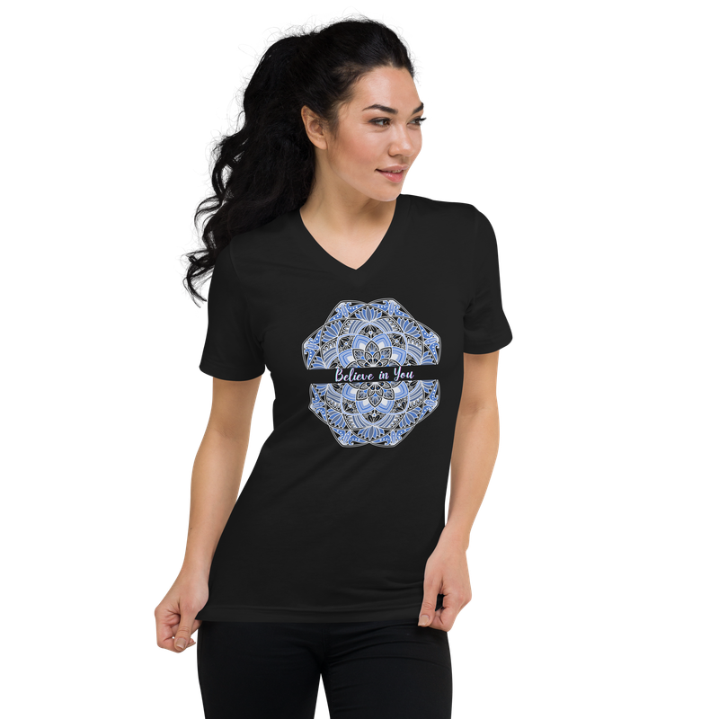 Believe in you Unisex Short Sleeve V-Neck T-Shirt