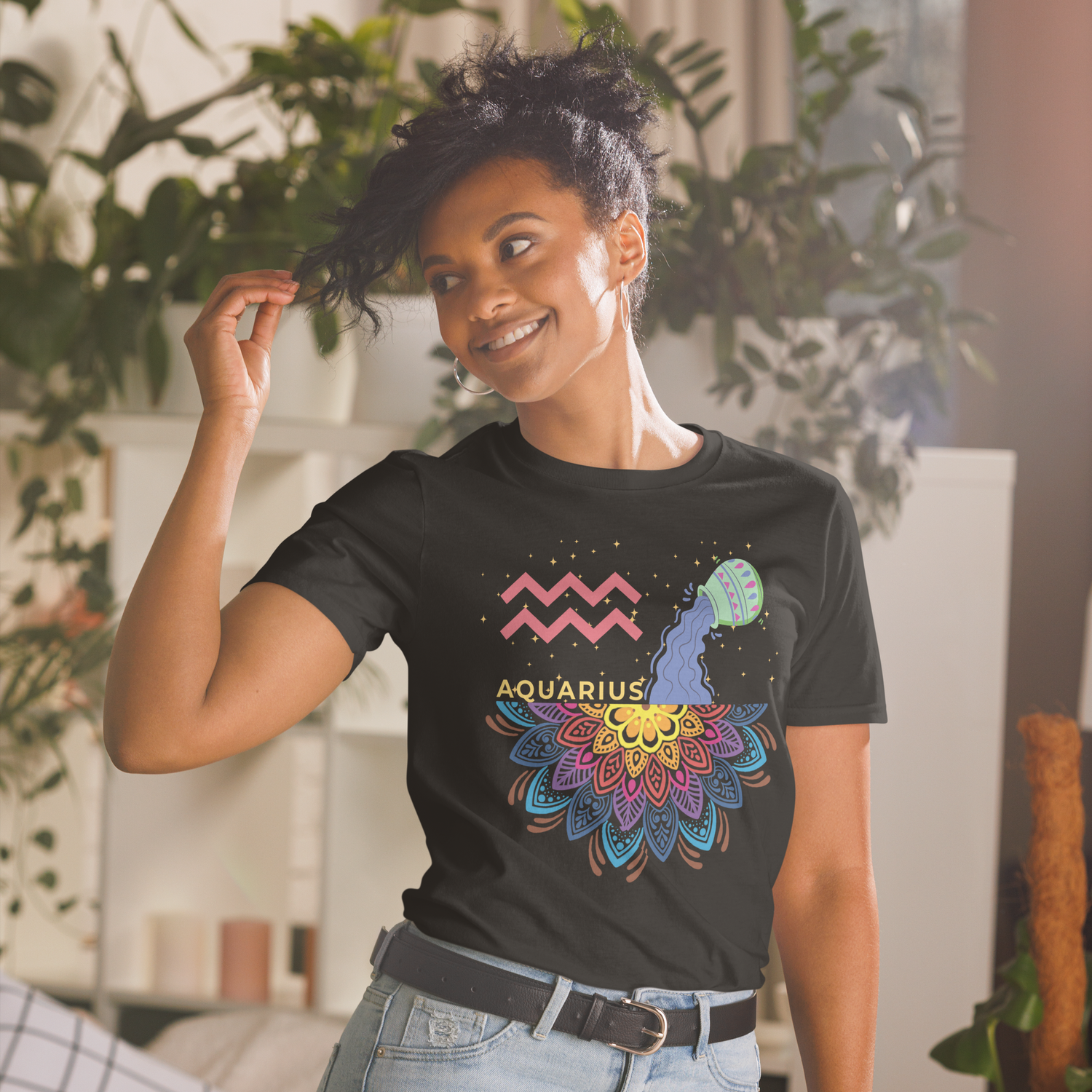 Aquarian Mandala Short-Sleeve Unisex T-Shirt