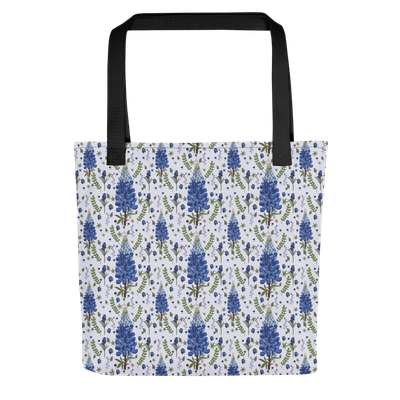 Bluebonnet white bk Tote bag
