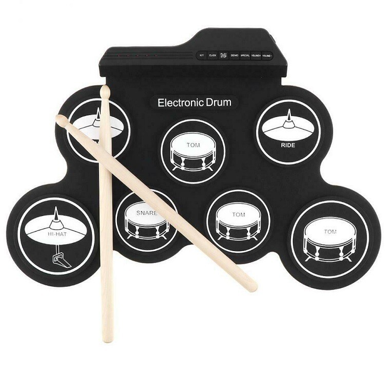 Hand Roll Electronic Drum Percussion Instrument.