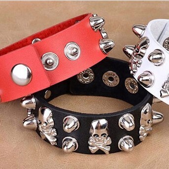 Skull/Rivet Combination Retro Bracelet