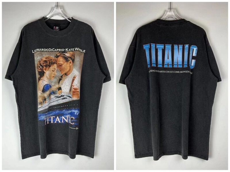 Retro Titanic Movie Poster Distressed Short Sleeve T-shirt