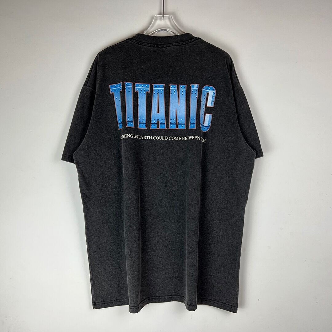 Retro Titanic Movie Poster Distressed Short Sleeve T-shirt