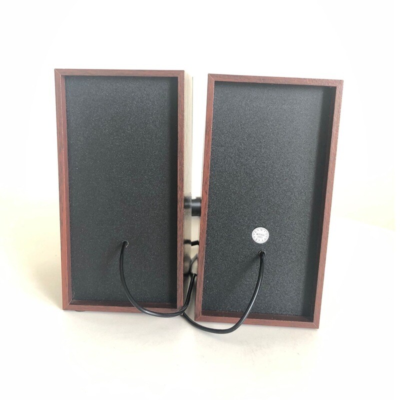 Computer Wood USB Audio Laptop Stereo Speakers