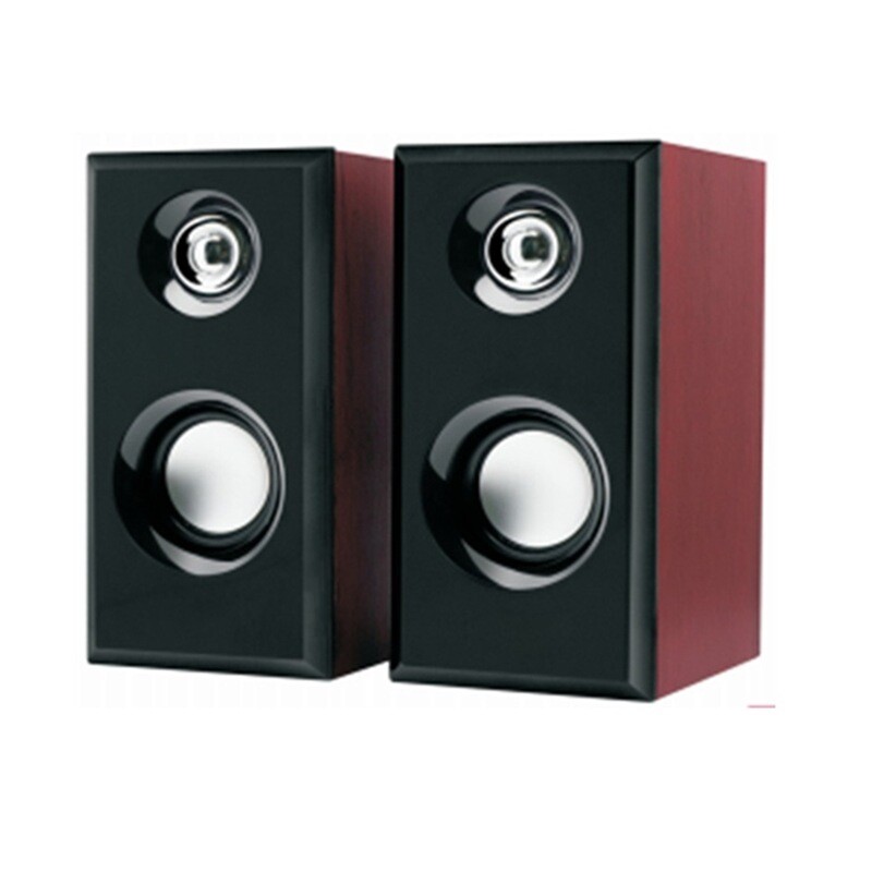 Computer Wood USB Audio Laptop Stereo Speakers