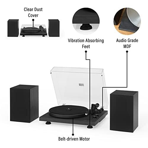 Crosley C62C Turntable HiFi System Record Player