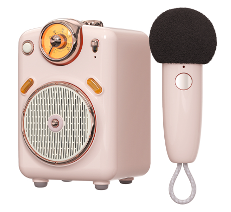 Portable Bluetooth Speaker With Microphone Karaoke Function