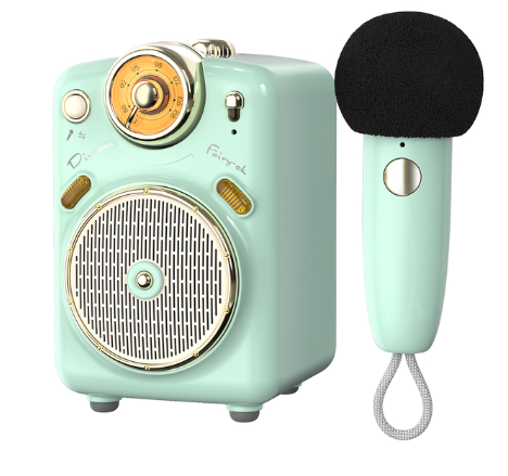 Portable Bluetooth Speaker With Microphone Karaoke Function