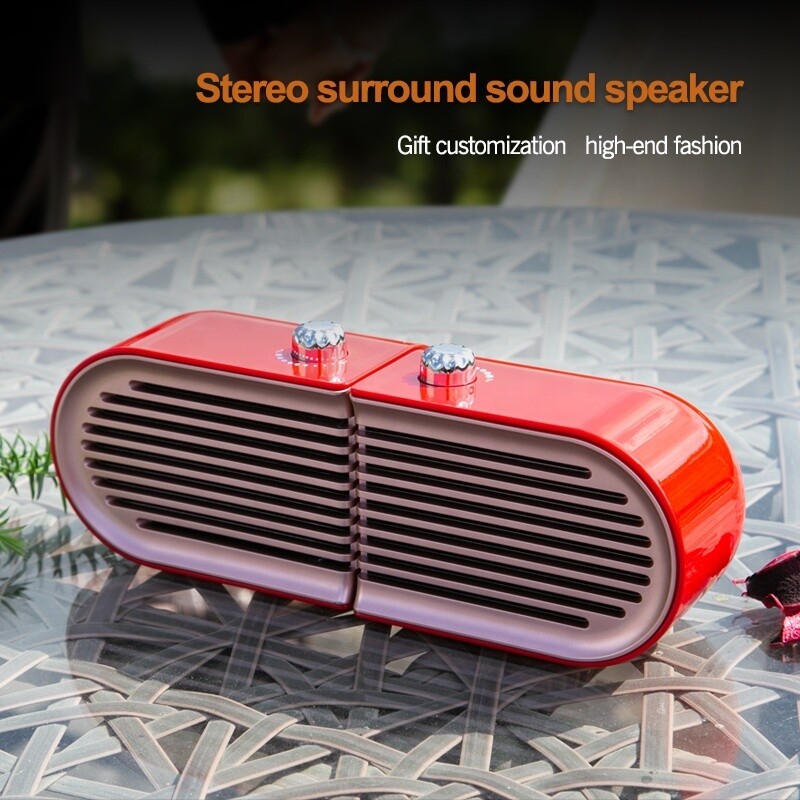 Outdoor Subwoofer Hi-Fi Mini Portable  Wireless Speaker Metal Bass Speaker
