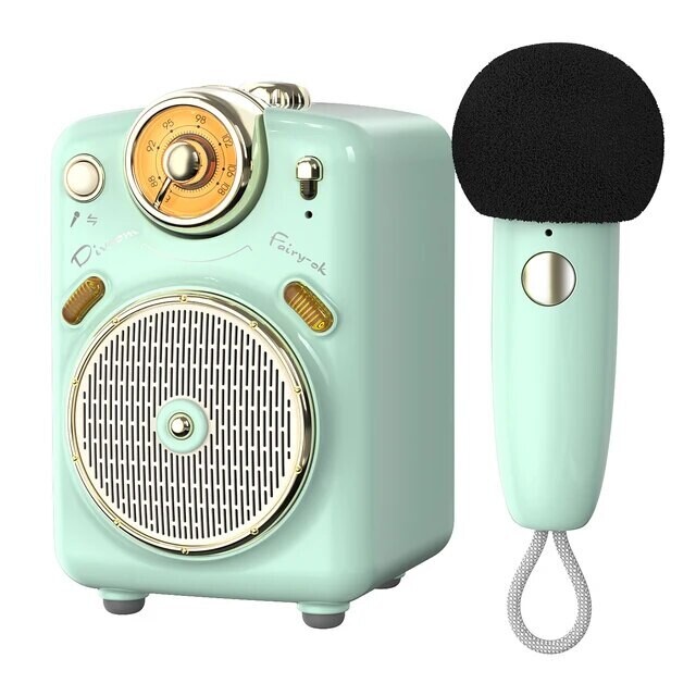Portable Bluetooth Speaker With Microphone Karaoke Function